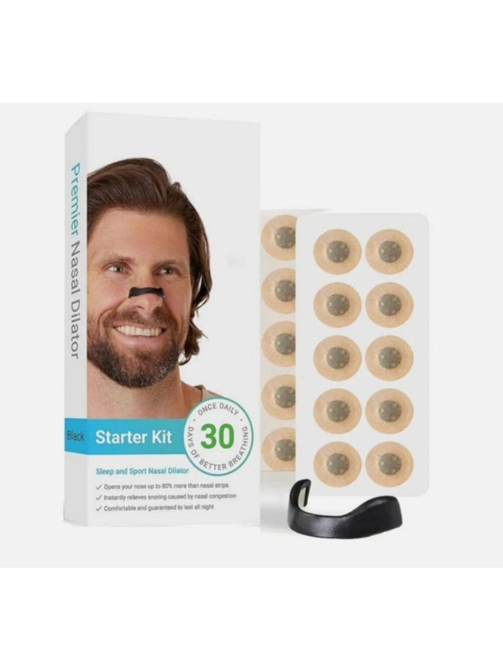 60 PCS Magnetic Anti Snoring Nose Strips Set, Snore Stopper & Nasal Dilator